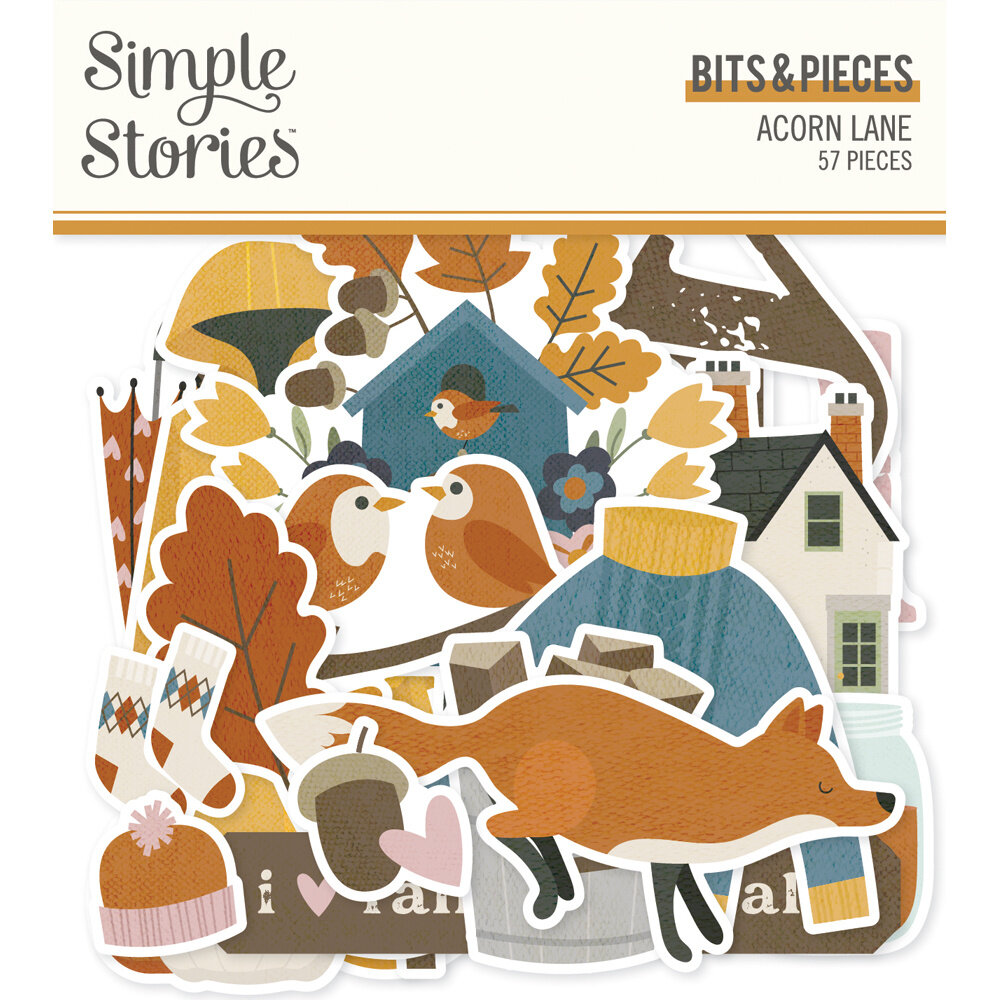 Simple Stories Acorn Lane Bits & Pieces (57pcs) (21018) (DISCONTINUED)