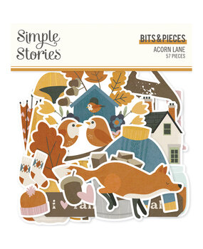 Simple Stories Acorn Lane Bits & Pieces (57pcs) (21018) (DISCONTINUED)