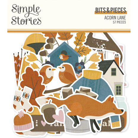 Simple Stories Acorn Lane Bits & Pieces (57pcs) (21018) (DISCONTINUED)