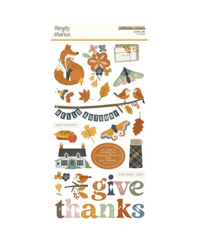 Simple Stories Acorn Lane Chipboard Stickers (22pcs) (21017) (DISCONTINUED)
