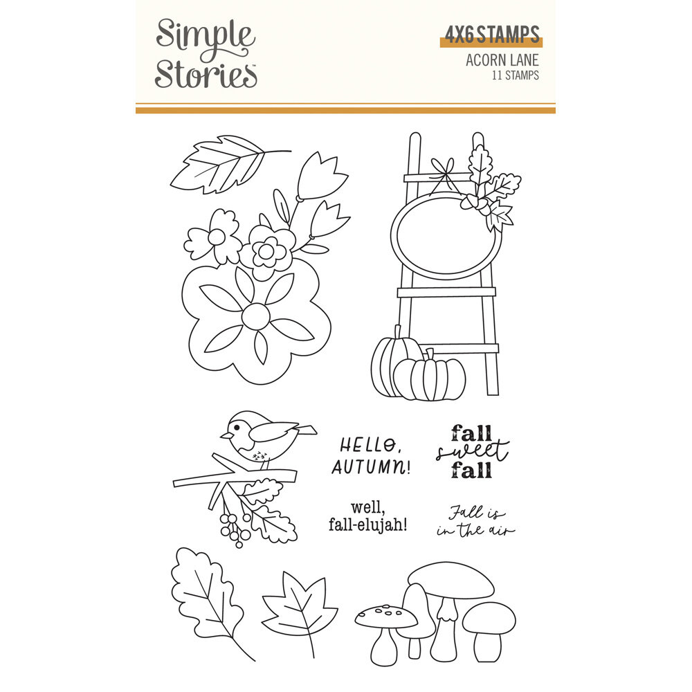 Simple Stories Acorn Lane Clear Stamps (11pcs) (21016) (DISCONTINUED)