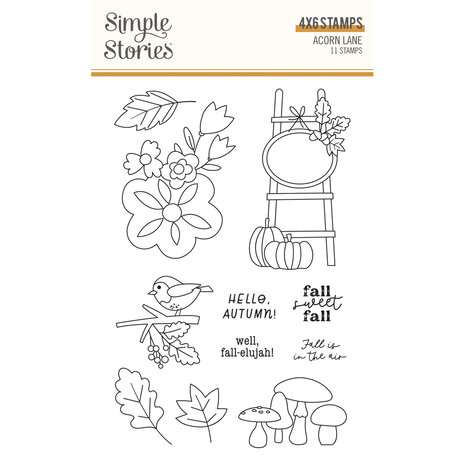 Simple Stories Acorn Lane Clear Stamps (11pcs) (21016) (DISCONTINUED)