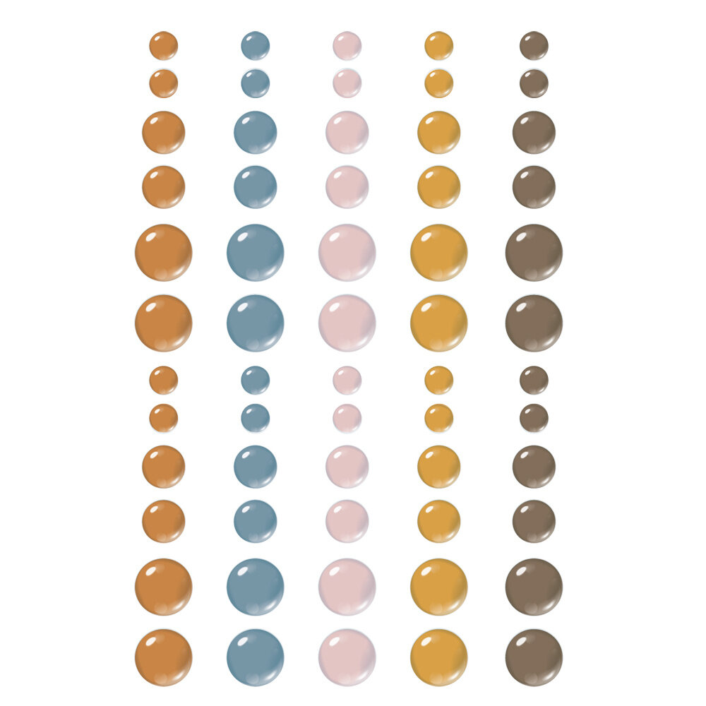 Simple Stories Acorn Lane Glossy Enamel Dots (60pcs) (21027) (DISCONTINUED)