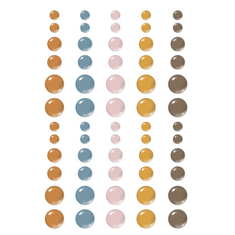 Simple Stories Acorn Lane Glossy Enamel Dots (60pcs) (21027) (DISCONTINUED)