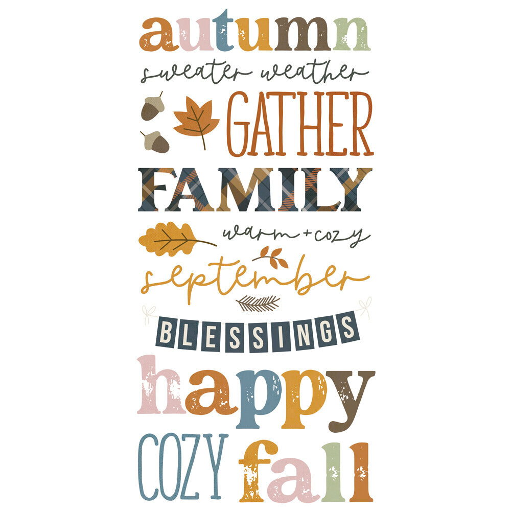 Simple Stories Acorn Lane Foam Stickers (36pcs) (21025) (DISCONTINUED)