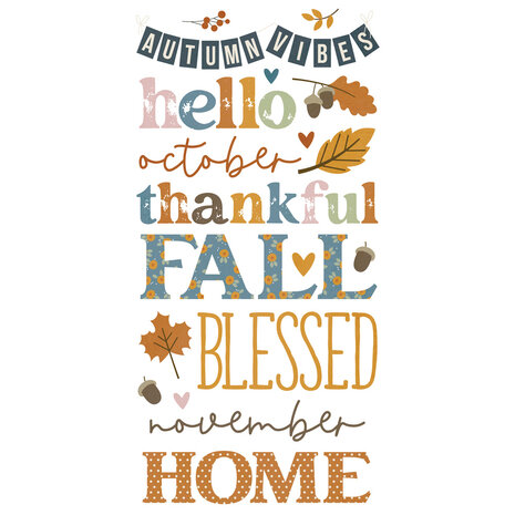 Simple Stories Acorn Lane Foam Stickers (36pcs) (21025) (DISCONTINUED)