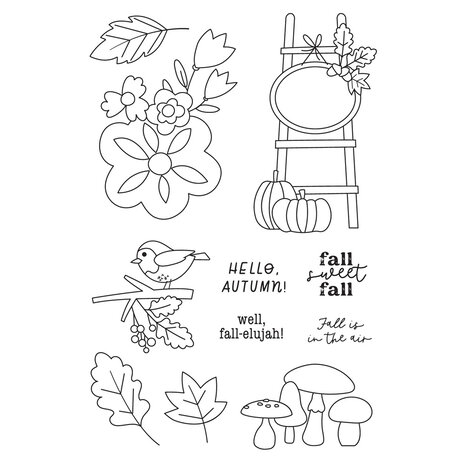 Simple Stories Acorn Lane Clear Stamps (11pcs) (21016) (DISCONTINUED)