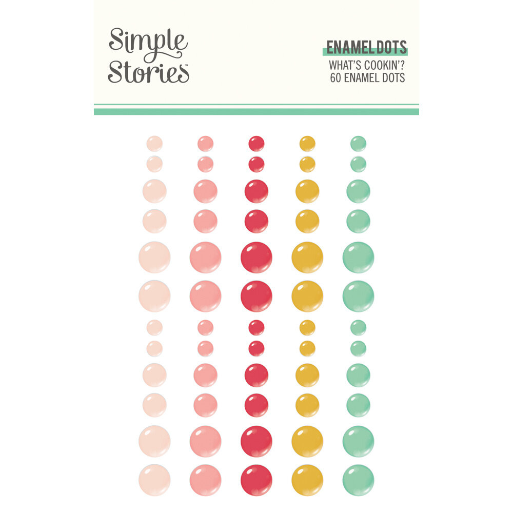 Simple Stories What's Cookin' ? Enamel Dots (60pcs) (21127) (DISCONTINUED)