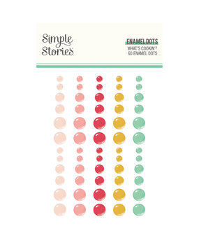 Simple Stories What's Cookin' ? Enamel Dots (60pcs) (21127) (DISCONTINUED)