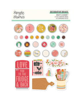 Simple Stories What's Cookin' ? Decorative Brads (21126) (DISCONTINUED) Simple Stories What's Cookin' ? Decorative Brads (21126) (DISCONTINUED)