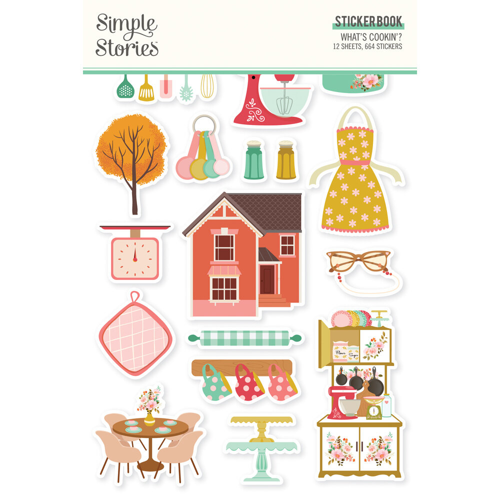 Simple Stories What's Cookin' ? Sticker Book (664pcs) (21123) (DISCONTINUED)
