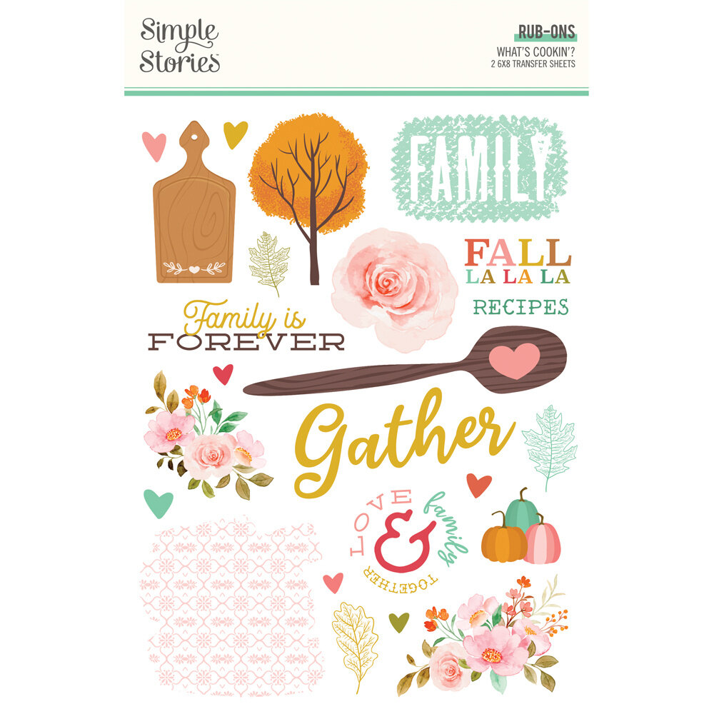 Simple Stories What's Cookin' ? Rub Ons (2pcs) (21120) (OUTLET)