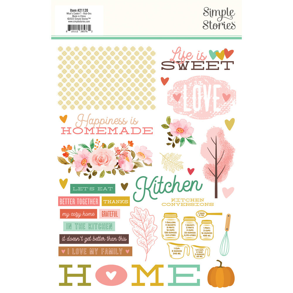 Simple Stories What's Cookin' ? Rub Ons (2pcs) (21120) (OUTLET)