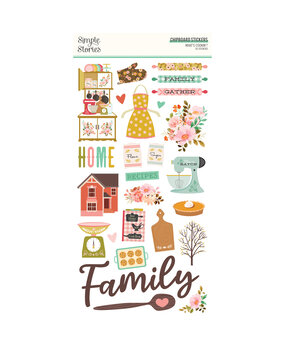 Simple Stories What's Cookin' ? Chipboard Stickers (26pcs) (21117) (DISCONTINUED) Simple Stories What's Cookin' ? Chipboard Stickers (26pcs) (21117) (DISCONTINUED)