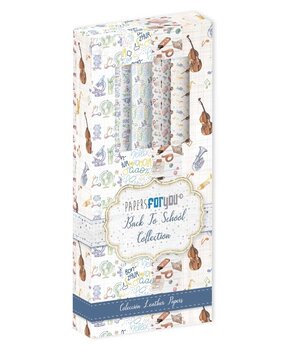 Papers For You Back to School Leather Paper Kit (4pcs) (PFY-12602) (DISCONTINUED)