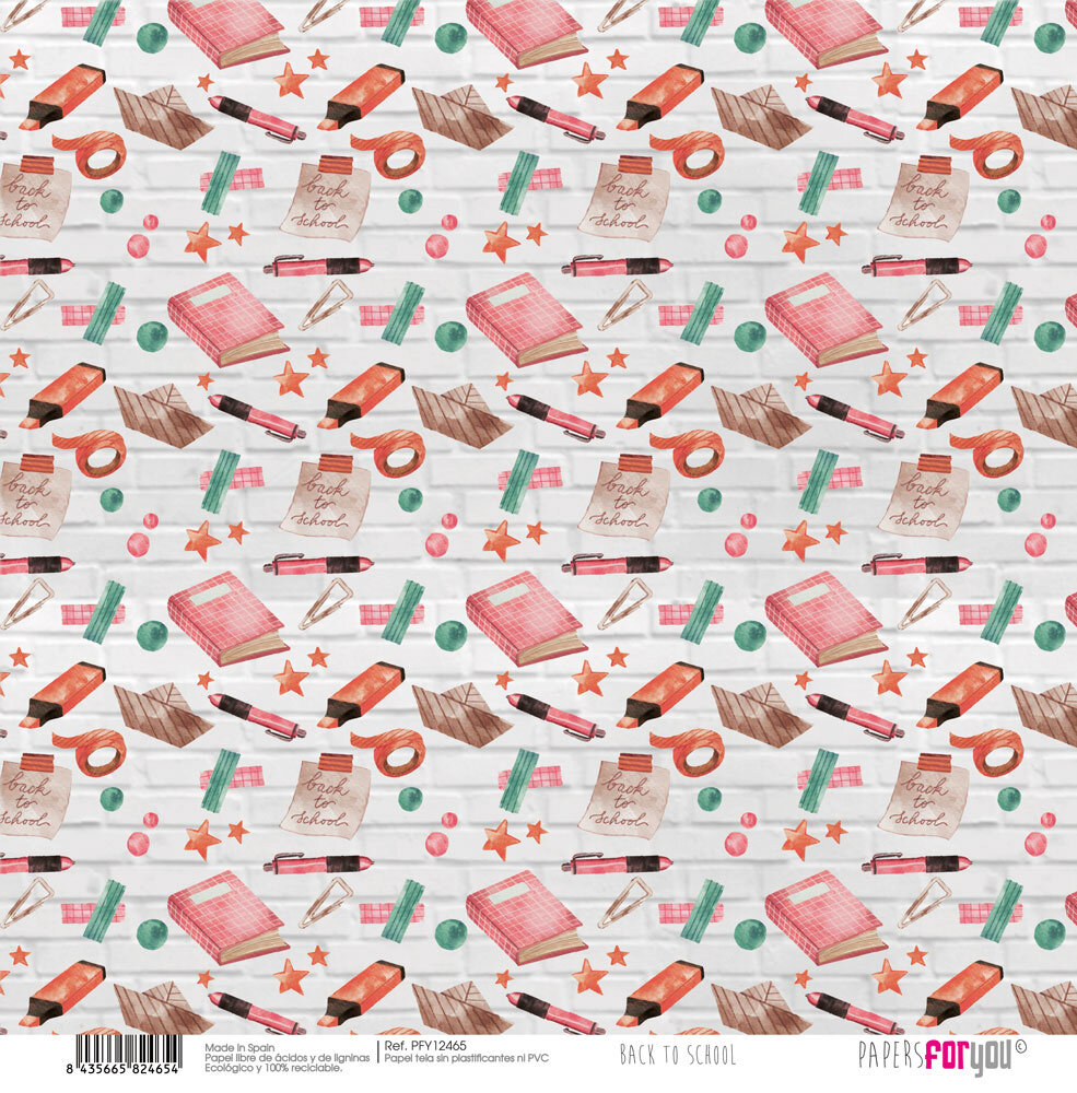 Papers For You Back to School Canvas Scrap Pack (8pcs) (PFY-12456) (DISCONTINUED) Papers For You Back to School Canvas Scrap Pack (8pcs) (PFY-12456) (DISCONTINUED)