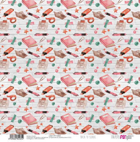 Papers For You Back to School Canvas Scrap Pack (8pcs) (PFY-12456) (DISCONTINUED) Papers For You Back to School Canvas Scrap Pack (8pcs) (PFY-12456) (DISCONTINUED)