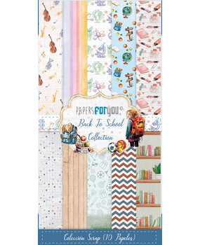 Papers For You Back to School Slim Scrap Paper Pack (10pcs) (PFY-12455) (DISCONTINUED)