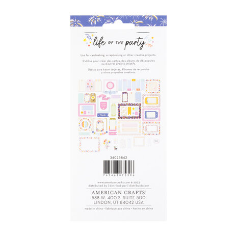 American Crafts Life of the Party Ephemera Frame and Tags (66pcs) (34025842) (OUTLET) American Crafts Life of the Party Ephemera Frame and Tags (66pcs) (34025842) (OUTLET)