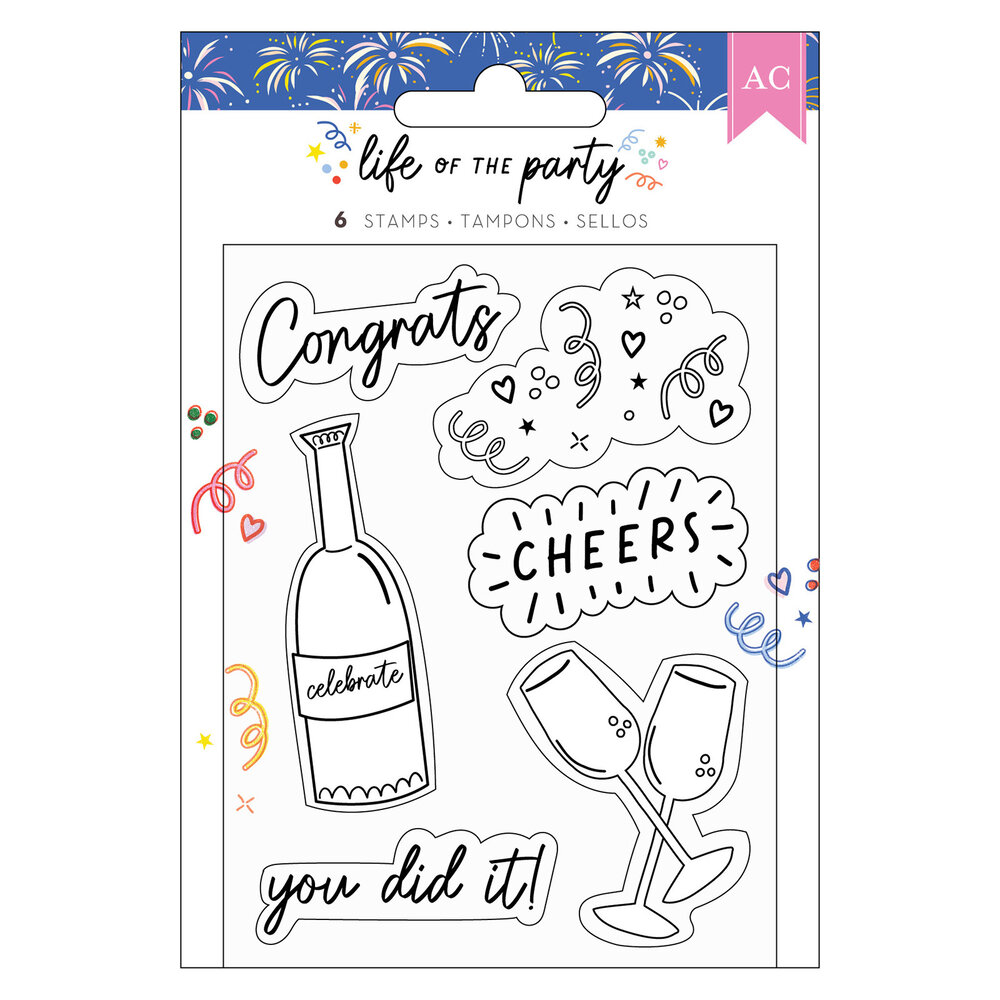 American Crafts Life of the Party Stamps (6pcs) (34025839) (OUTLET)