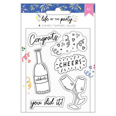 American Crafts Life of the Party Stamps (6pcs) (34025839) (OUTLET)