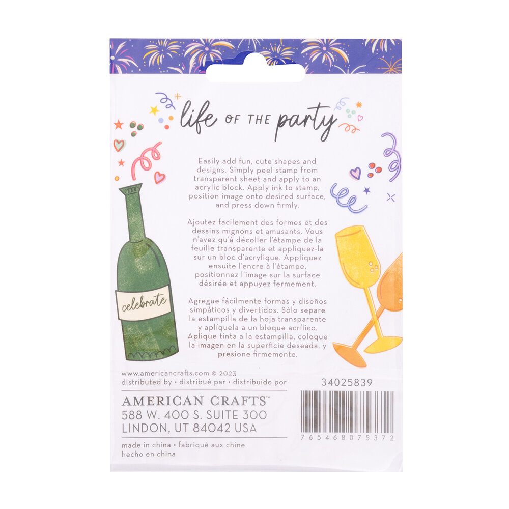 American Crafts Life of the Party Stamps (6pcs) (34025839) (OUTLET)