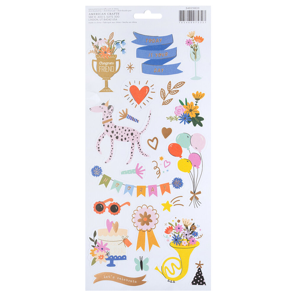American Crafts Life of the Party 6x12 Inch Stickers (48pcs) (34025833) (OUTLET) American Crafts Life of the Party 6x12 Inch Stickers (48pcs) (34025833) (OUTLET)