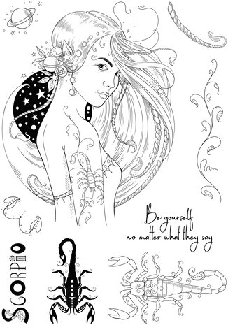 Pink Ink Designs Scorpio "The Debater" A5 Clear Stamps (PI233) (OUTLET) Pink Ink Designs Scorpio "The Debater" A5 Clear Stamps (PI233) (OUTLET)