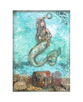 Stamperia Songs of the Sea A4 Rice Paper Mermaid (6pcs) (DFSA4810) (DISCONTINUED)
