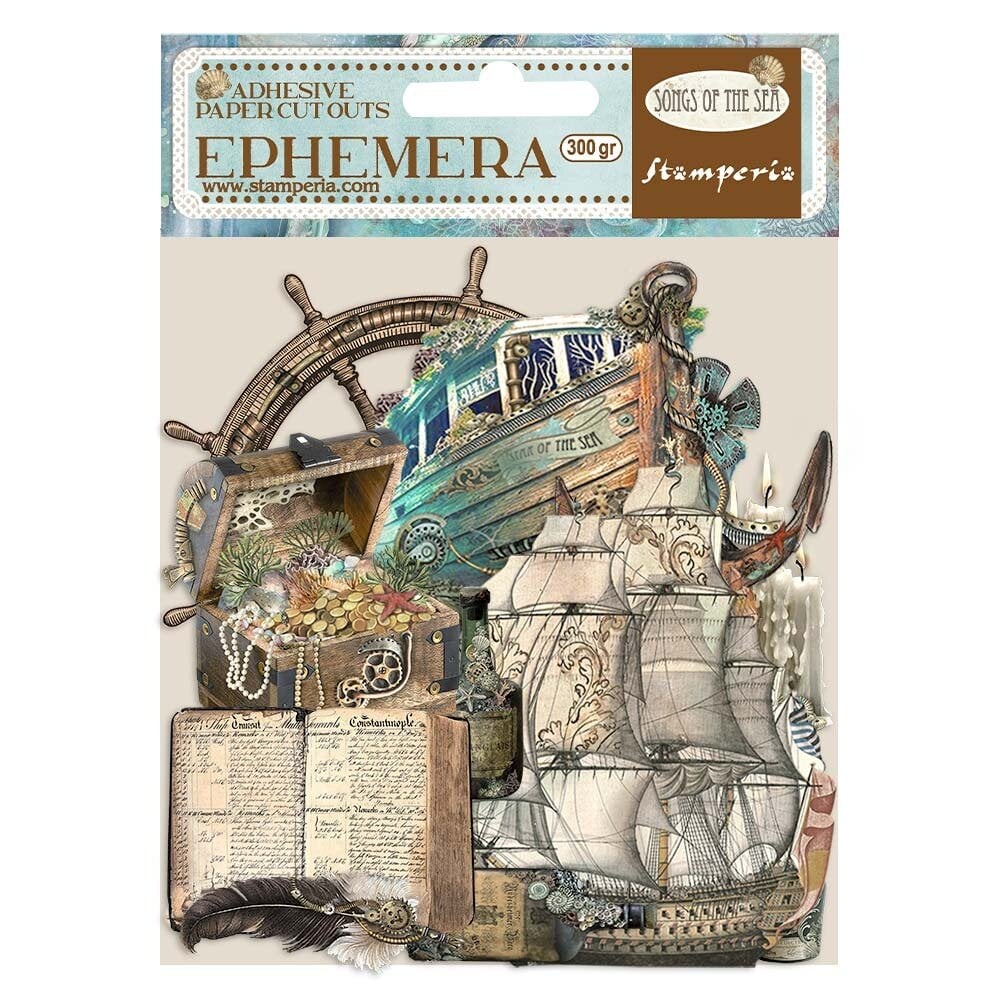 Stamperia Songs of the Sea Ephemera Sea Sailing Ship and Elements (34pcs) (DFLCT30) Stamperia Songs of the Sea Ephemera Sea Sailing Ship and Elements (34pcs) (DFLCT30)