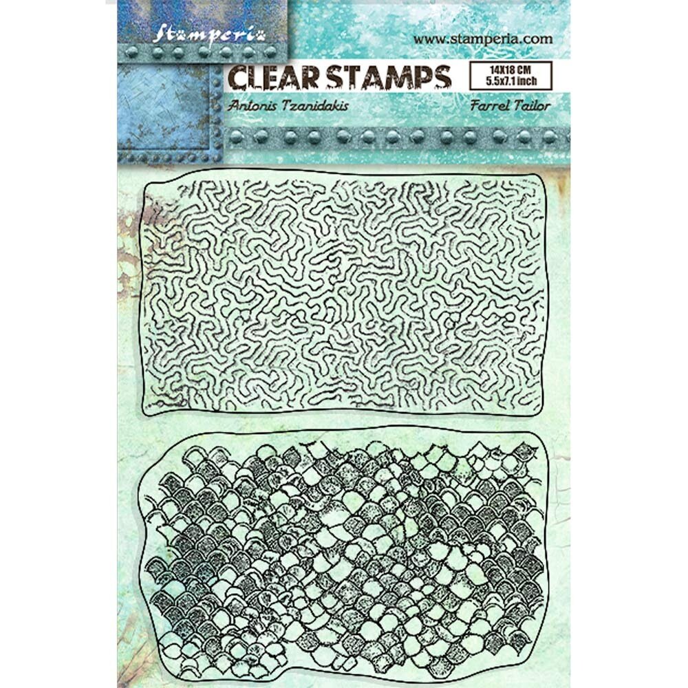Stamperia Songs of the Sea Clear Stamps Double Texture (WTK183) (DISCONTINUED) Stamperia Songs of the Sea Clear Stamps Double Texture (WTK183) (DISCONTINUED)