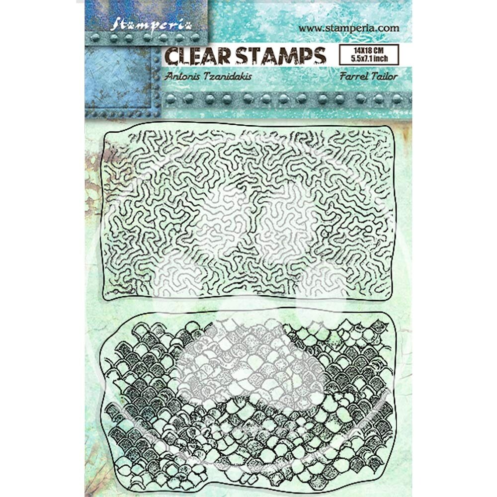 Stamperia Songs of the Sea Clear Stamps Double Texture (WTK183) (DISCONTINUED) Stamperia Songs of the Sea Clear Stamps Double Texture (WTK183) (DISCONTINUED)