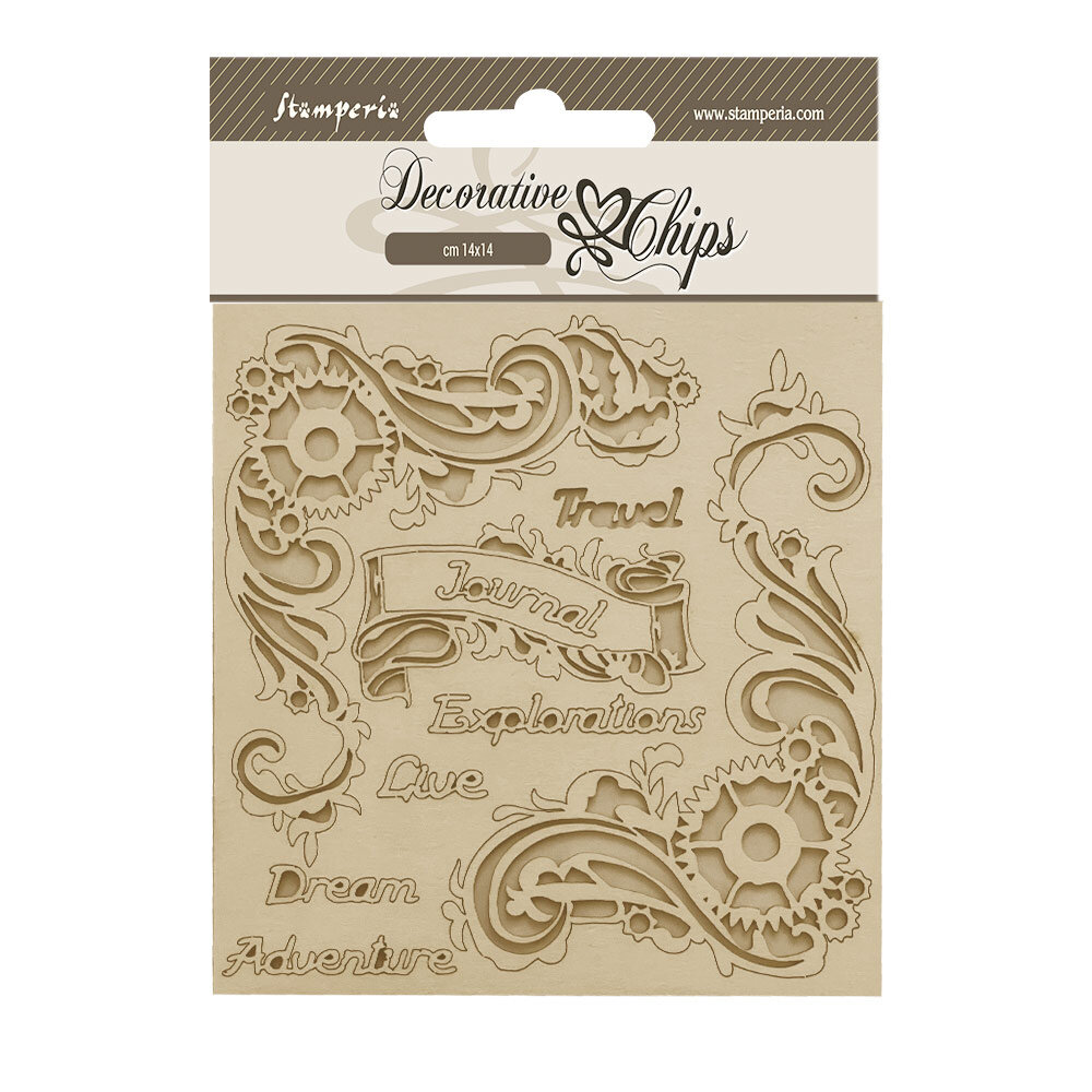 Stamperia Songs of the Sea Decorative Chips Journal (SCB185) (DISCONTINUED)