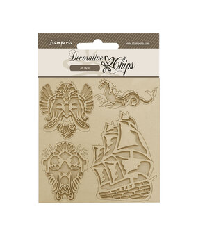 Stamperia Songs of the Sea Decorative Chips Sailing Ship (SCB184) (DISCONTINUED) Stamperia Songs of the Sea Decorative Chips Sailing Ship (SCB184) (DISCONTINUED)