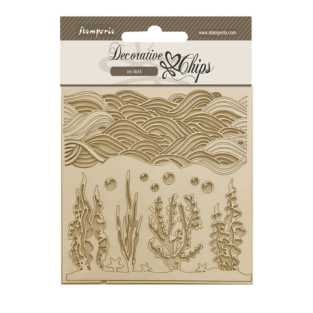 Stamperia Songs of the Sea Decorative Chips Corals (SCB183) (DISCONTINUED)