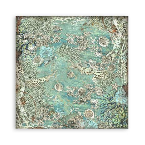 Stamperia Songs of the Sea 12x12 Inch Fabric Sheets (4pcs) (SBPLT18) (DISCONTINUED) Stamperia Songs of the Sea 12x12 Inch Fabric Sheets (4pcs) (SBPLT18) (DISCONTINUED)