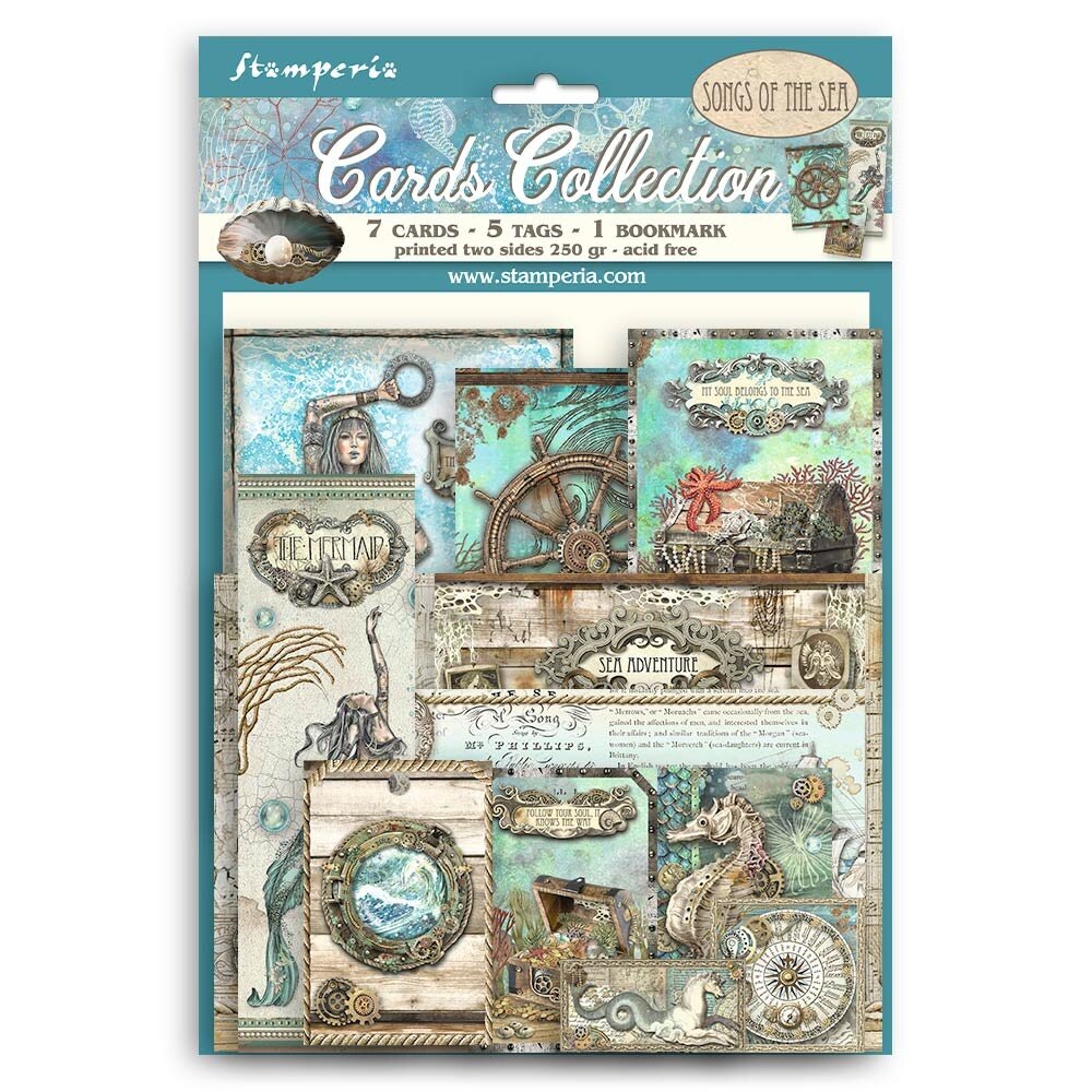 Stamperia Songs of the Sea Cards Collection (SBCARD21) (DISCONTINUED) Stamperia Songs of the Sea Cards Collection (SBCARD21) (DISCONTINUED)
