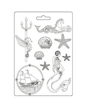 Stamperia Songs of the Sea Soft Mould A4 Mermaid (K3PTA4566) (DISCONTINUED) Stamperia Songs of the Sea Soft Mould A4 Mermaid (K3PTA4566) (DISCONTINUED)