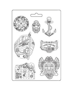 Stamperia Songs of the Sea Soft Mould A4 Over the Sea (K3PTA4567) (DISCONTINUED)