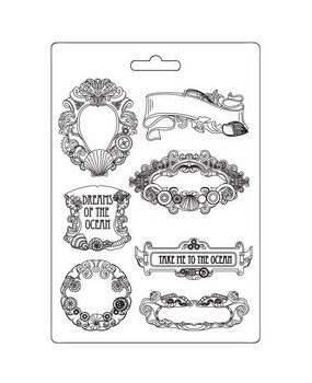 Stamperia Songs of the Sea Soft Mould A5 Labels (K3PTA5656) (DISCONTINUED)