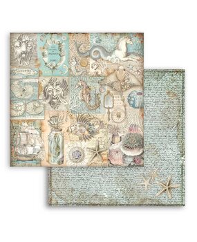 Stamperia Songs of the Sea 12x12 Inch Paper Sheets Texture (10pcs) (SBB953) (DISCONTINUED)