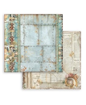 Stamperia Songs of the Sea 12x12 Inch Paper Sheets Mechanism Border (10pcs) (SBB956) (DISCONTINUED) Stamperia Songs of the Sea 12x12 Inch Paper Sheets Mechanism Border (10pcs) (SBB956) (DISCONTINUED)