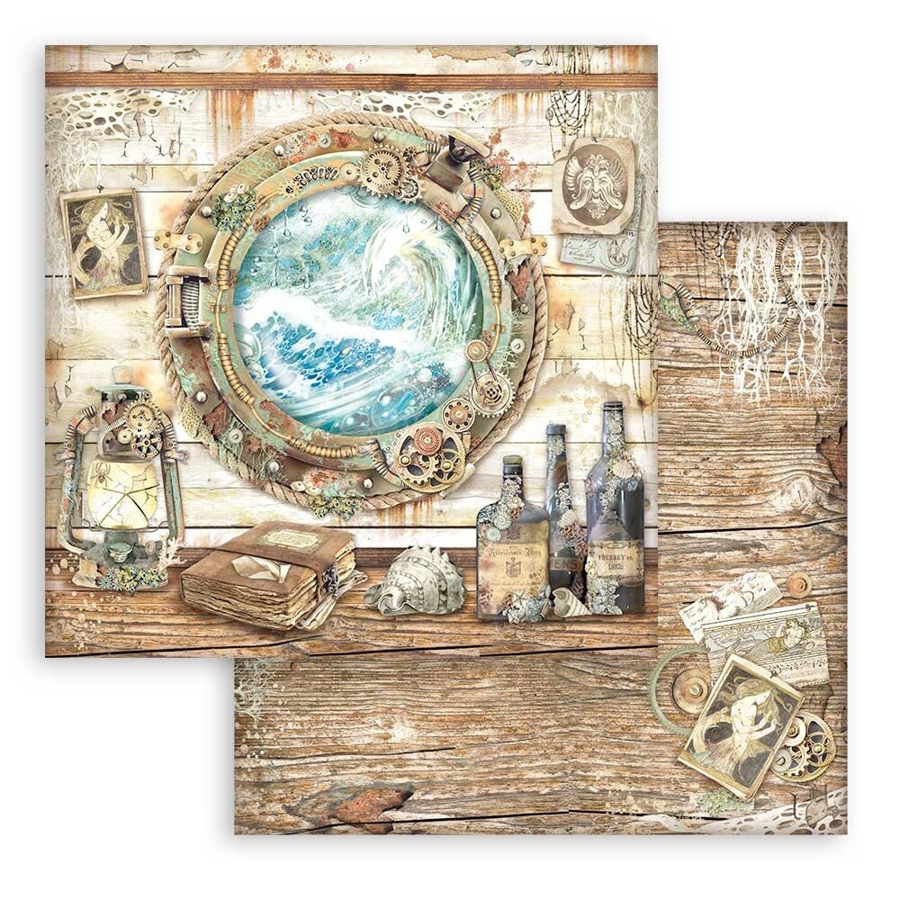 Stamperia Songs of the Sea 12x12 Inch Paper Sheets Portholes (10pcs) (SBB957) (DISCONTINUED) Stamperia Songs of the Sea 12x12 Inch Paper Sheets Portholes (10pcs) (SBB957) (DISCONTINUED)