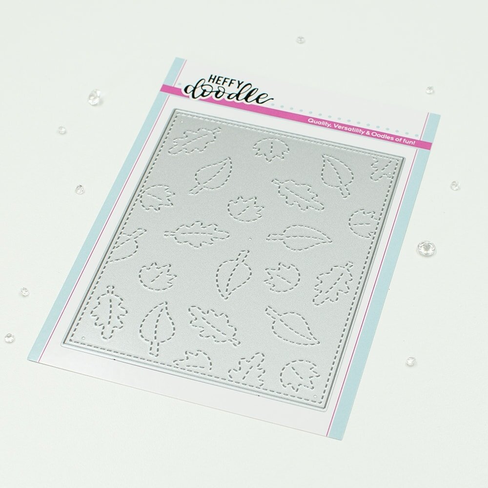 Heffy Doodle Stitched Leaves Backdrop Die (HFD0522) (DISCONTINUED)