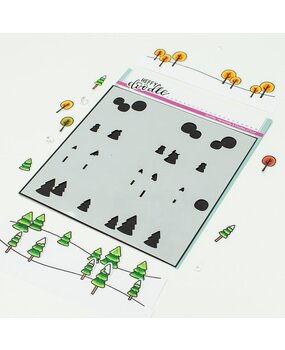 Heffy Doodle Lovely Landscapes Add On Stencil (HFD0532) (OUTLET)