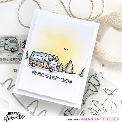 Heffy Doodle Deckled Paper Hugs Dies (HFD0547) (OUTLET)