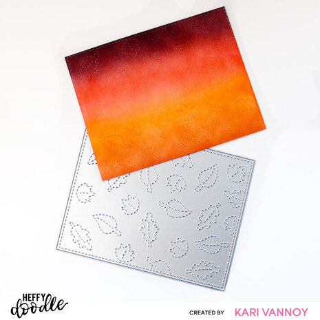 Heffy Doodle Stitched Leaves Backdrop Die (HFD0522) (OUTLET)