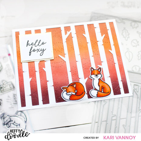 Heffy Doodle Stitched Leaves Backdrop Die (HFD0522) (OUTLET)