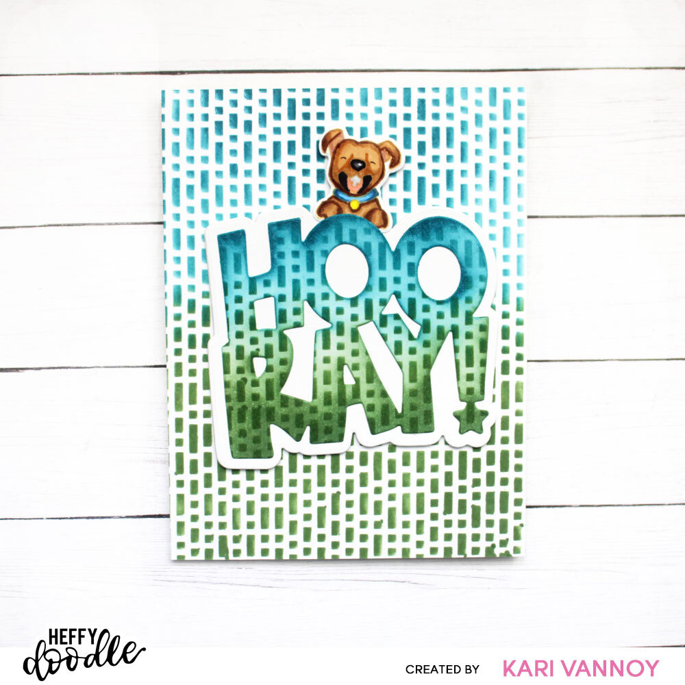 Heffy Doodle Hooray Jumbo Sentiment Dies (HFD0542) (OUTLET)