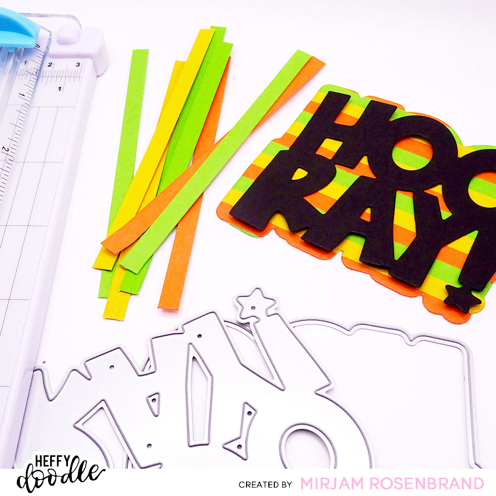 Heffy Doodle Hooray Jumbo Sentiment Dies (HFD0542) (OUTLET)